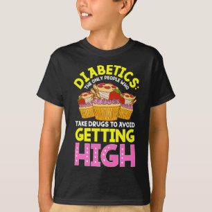 2型糖尿病認識度かわいい糖尿病菓子 Tシャツ