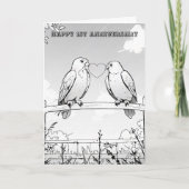 2垣根の《鳥》ハヤブサ柱着色記念日 カード (正面)