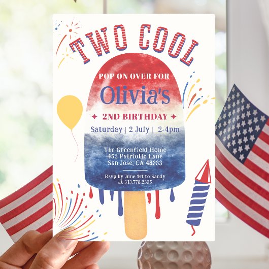 2夏クールのポプシクル花火誕生会 招待状