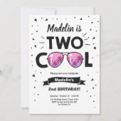 2夏クールサングラスガール2nd誕生日 招待状 (正面)