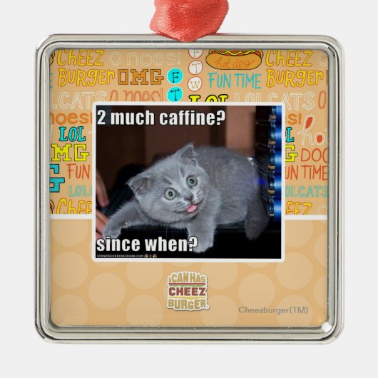 2多くのcaffineか。 メタルオーナメント (正面)