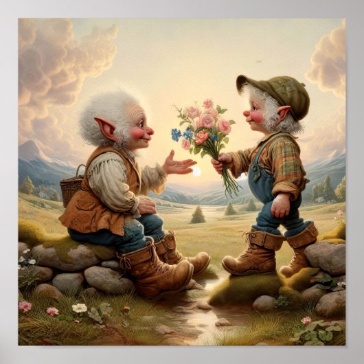 2大人Munchkinキャラクターとヴィンテージチャーム ポスター (正面)