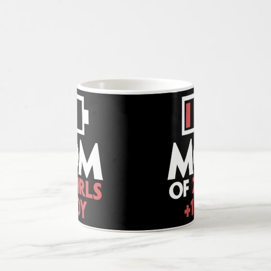 2女の子の母1男の子の母1男の子2 コーヒーマグカップ (中央)