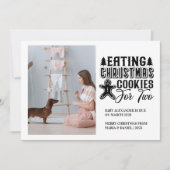 2妊娠のためのフォトクリスマスクッキー シーズンカード (正面)
