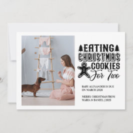 2妊娠のためのフォトクリスマスクッキー シーズンカード