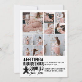 2妊娠10枚のフォトクリスマスクッキー シーズンカード