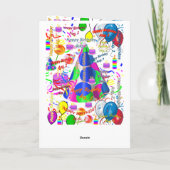 2威厳がある誕生日グリーティングカード折り畳み カード (裏面)