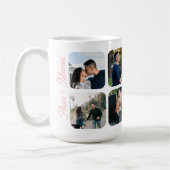 2婚約した組7枚の写真のコラージュ コーヒーマグカップ (左)