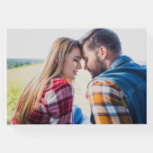 2婚約写真結婚の名前の日付 ゲストブック (裏面)