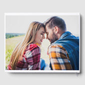 2婚約写真結婚の名前の日付 ゲストブック (裏面)