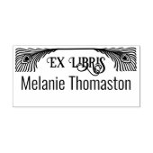 2孔雀の羽アールヌーボー元図書館 ラバースタンプ (インプリント)