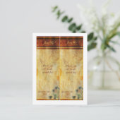 2孔雀フェザー日付ブックマークを保存 案内ポストカード (スタンド正面)