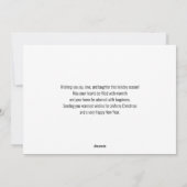 2家族の写真コラージュ名メリークリスマス シーズンカード (裏面)