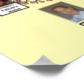 2家族クリームフラクタルツリーフォト名ポスター ポスター (角)