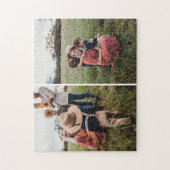 2家族シンプル写真とコラージュ ジグソーパズル (縦)