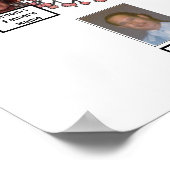 2家族ピンクのフラクタルツリーフォト名ポスター ポスター (角)