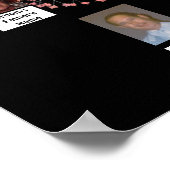 2家族ブラックフラクタルツリーフォト名ポスター ポスター (角)