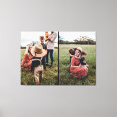 2家族モダン写真コラージュ |独自のデザイン キャンバスプリント (正面)