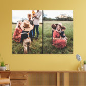 2家族モダン写真コラージュ |独自のデザイン キャンバスプリント (インサイチュ (リビング))