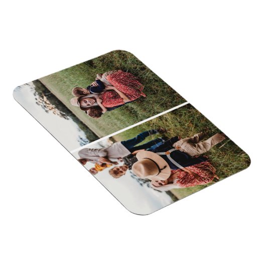 2家族モダン写真コラージュ |独自のデザイン マグネット (右側)