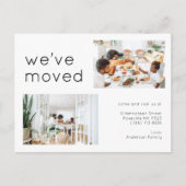 2家族モダン写真ミニマリスト移動 案内ポストカード (正面)