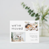 2家族モダン写真ミニマリスト移動 案内ポストカード (スタンド正面)