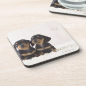 2小型ダックスフントのモデル コースター (左側)