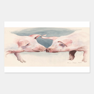 2少しPiggies 2012年 長方形シール
