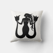 2尾マーメイドシルエットThunder_Cove クッション (裏面)