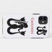2尾マーメイドシルエットThunder_Cove Case-Mate iPhoneケース (裏面(横))