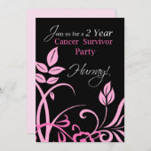 2年のがん克服記念パーティー招待状 招待状 (正面/裏面)