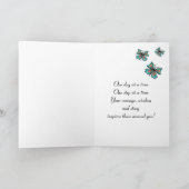 2年のきれいで冷静な回復誕生日の蝶 カード (内部)