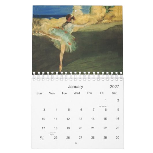 2年のカレンダー カレンダー (1月 2027)