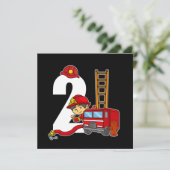 2年の消防士の日火トラック2nd誕生日 招待状 (スタンド正面)