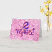 2年の節酒誕生日/記念日カード カード (黄色い花)