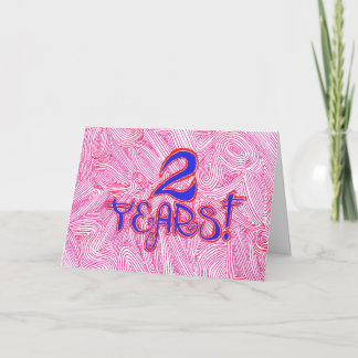 2年の節酒誕生日/記念日カード カード