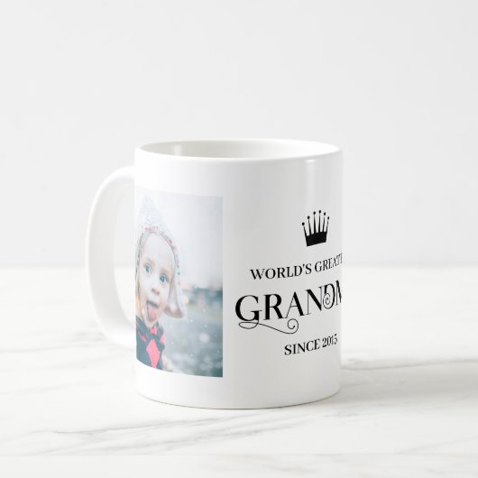 2年ぶりの世界一のおばあちゃん写真 コーヒーマグカップ (正面左)