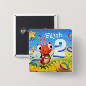 2年カスタム誕生日バッジLittle Ladybug範囲 缶バッジ (正面&裏面)