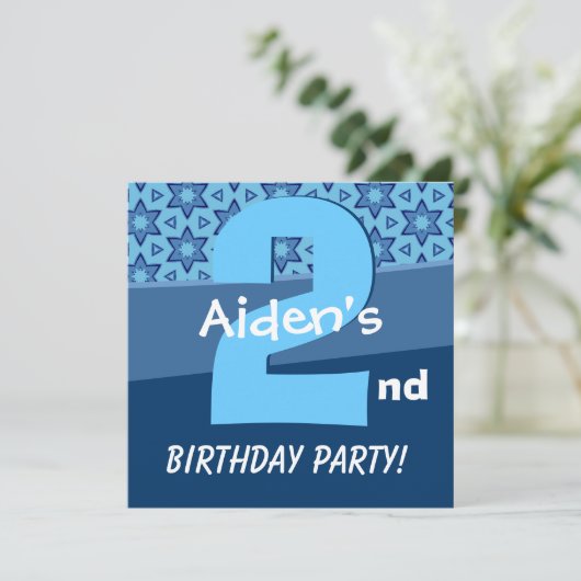 2年前の誕生日ブルースターズ、男の子W724 招待状 (スタンド正面)
