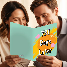 2年後結婚の日で2周年 カード