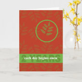 2年日の一度に回復新しい葉 カード (黄色い花)