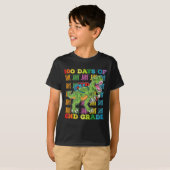 2年生になって100日目のティラノサウルス恐竜学校 Tシャツ (正面フル)