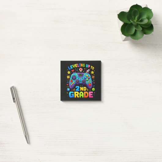 2年生に進級おめでとう ゲーマーのバックトゥスクール ポストイット (オフィス)
