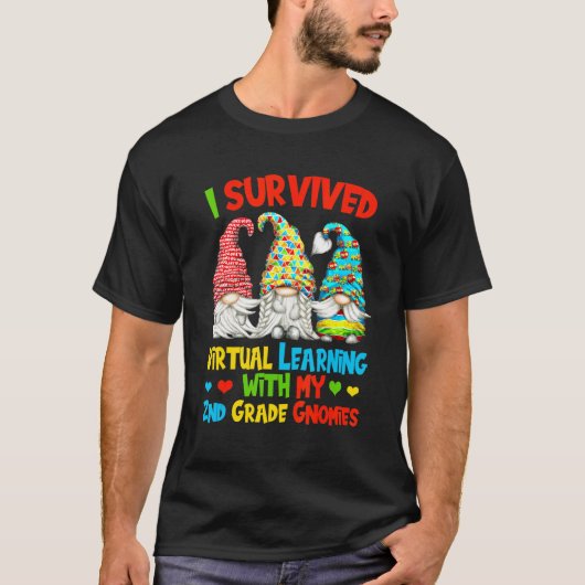 2年生のノームと一緒にバーチャル学習をやり遂げた Tシャツ (正面)