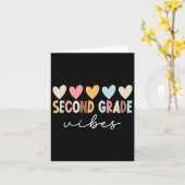 2年生のバイブ学校初日ウェルカムバックT カード (黄色い花)