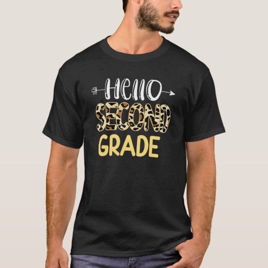 2年生のヒョウ柄の先生ギフト Tシャツ (正面)