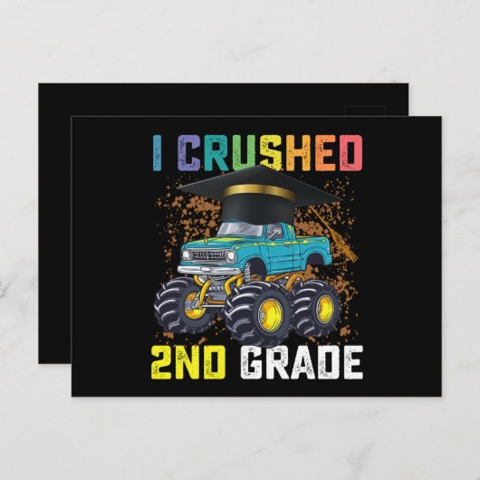 2年生のモンスタートラックの卒業式をつぶした ポストカード (正面/裏面)