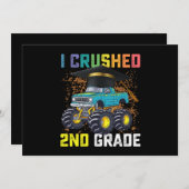 2年生のモンスタートラックの卒業式をつぶした 招待状 (正面/裏面)