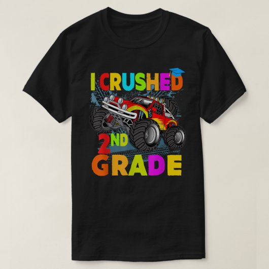 2年生のモンスタートラックの卒業生を粉砕した Tシャツ (デザイン正面)