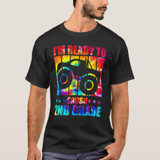 2年生のモンスタートラック絞り染めを潰す準備ができている Tシャツ